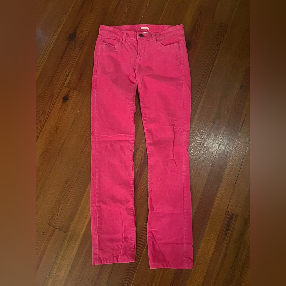 J. Crew Factory Women's Hot Pink Straight Leg Jeans